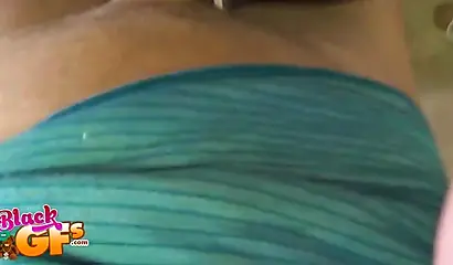 Cute amateur black girlfriend gets nailed hard by her lover