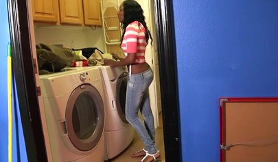 Amateur black teen gets a cock into her pretty mouth