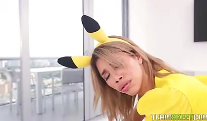 Pika girl Giselle Ambrosio gets rammed by a throbbing boner in hardcore fashion