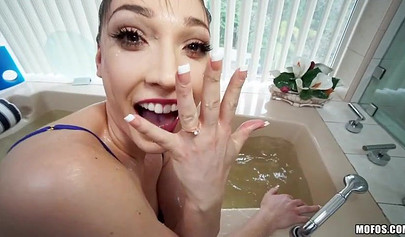 Lilly Lebaeu gets her pussy fingered and fucked in POV