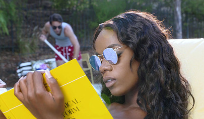 Amazing Ana Foxxx displays her cock pleasuring skills in various positions