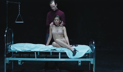 Sexy Lina Bembe gets interviewed before she strips her clothes