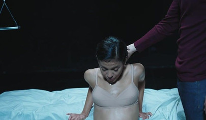 Sexy Lina Bembe gets interviewed before she strips her clothes