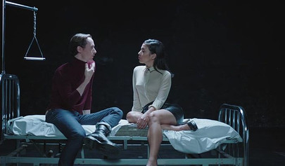 Sexy Lina Bembe gets interviewed before she strips her clothes