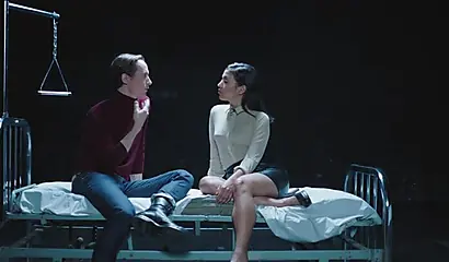 Sexy Lina Bembe gets interviewed before she strips her clothes