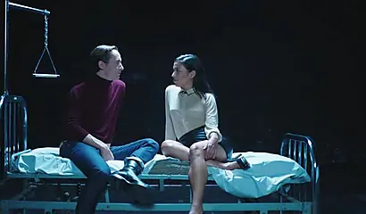 Sexy Lina Bembe gets interviewed before she strips her clothes