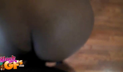 Black girlfriend cannot have enough of her lover's dick inside of her cunt