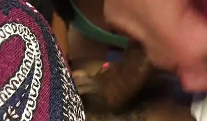 Two kinky sluts team up to give him an amazing blowjob