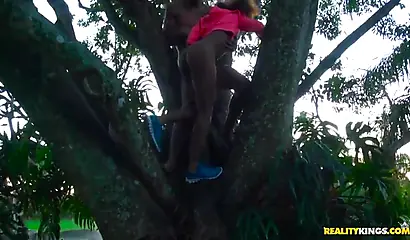 Horny Kendall Woods gets rammed in hardcore fashion while outdoors