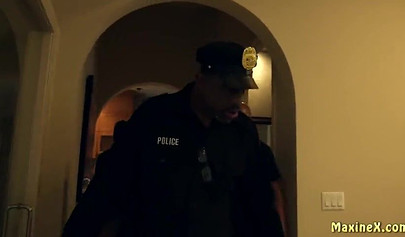 Busty babe Maxine gets all of her tunnels rammed during a gangbang