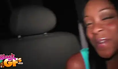 Mesmerizing black chick gives a blowjob to her horny boyfriend