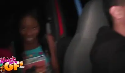 Mesmerizing black chick gives a blowjob to her horny boyfriend