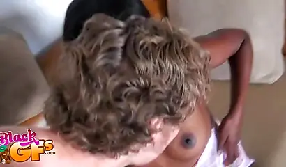 Lovely princess with a smooth dark skin shows off