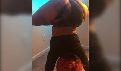 Black gal with amazing body twerks in front of the camera over and over for you
