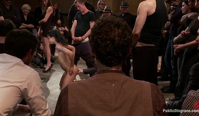 Big white dicks getting shoved inside of a skinny young black girl who moans