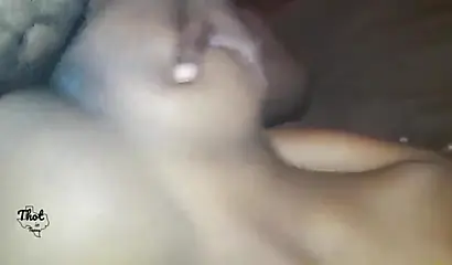 Ebony thot gets her chocolate cunt savagely ruined by a massive veiny nick