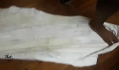 Ebony thot gets her chocolate cunt savagely ruined by a massive veiny nick