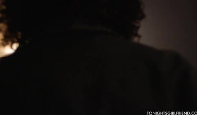 Ebony sweetie with curly hair Misty Stone does a good job of sucking and fucking