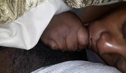 Ugly ebony MILF giving some great head late at night and loving the feeling