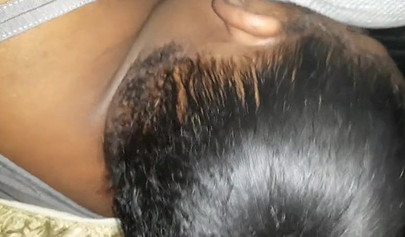 Ugly ebony MILF giving some great head late at night and loving the feeling