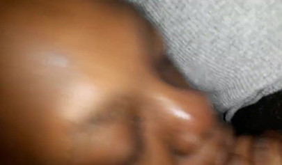 Ugly ebony MILF giving some great head late at night and loving the feeling