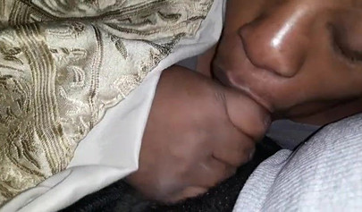 Ugly ebony MILF giving some great head late at night and loving the feeling