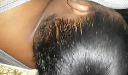 Ugly ebony MILF giving some great head late at night and loving the feeling