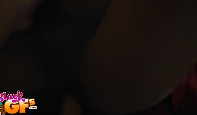 Black babe sucks cock and absolutely loves the taste of it while she sucks on it