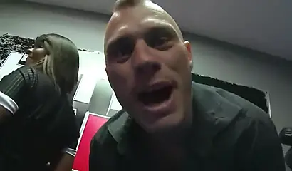 White guy gets lucky with a black babe who has enormous tits and an even bigger ass