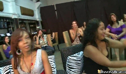 Black babes are the ones who suck cock the best when a male stripper comes to them