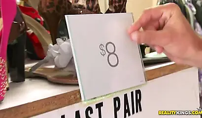 Black babe is tempted with money and ends up flashing her tits just to get paid