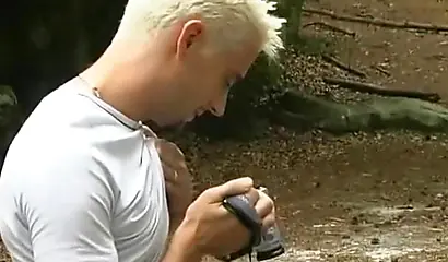 Gorgeous black babe wants to fuck in the great outdoors right next to a waterfall