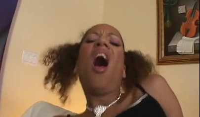 Gorgeous young skinny black girl gets pounded from pretty much every side and angle