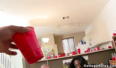 College orgy with the black girls having the most fun out of all the other sluts