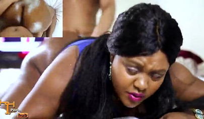 Thick ebony ass gets that tight pussy pounded hard by a hung white dude's cock