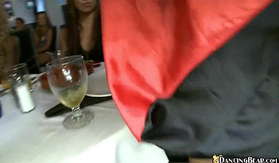 Black dude runs around party naked and then ends up getting sucked off as well