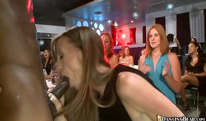 Black dude runs around party naked and then ends up getting sucked off as well