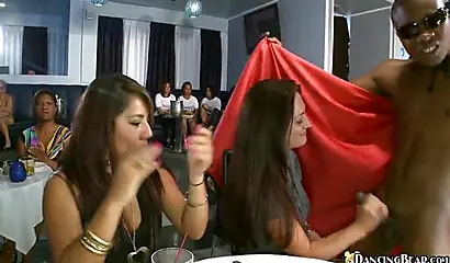 Black dude runs around party naked and then ends up getting sucked off as well