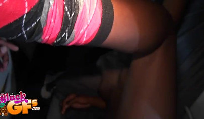 Black babe bent over and filled with white dude's throbbing hard meat scepter