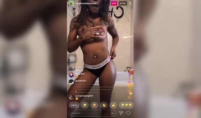 Black girl shows off her nipples on Instagram live and makes everyone curious