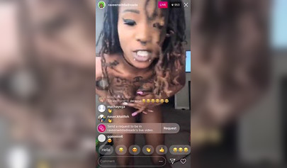 Black girl shows off her nipples on Instagram live and makes everyone curious