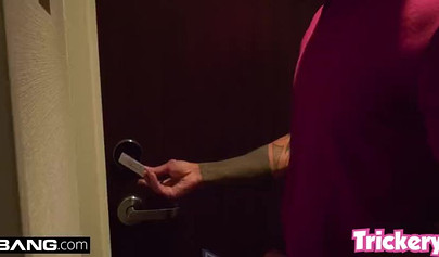 Thick ebony babe with a big fat butt bends over and takes a dick inside of her