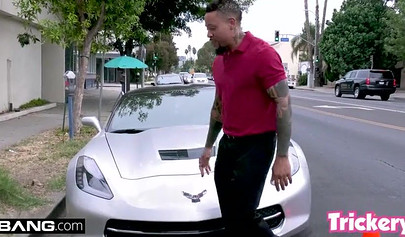 Thick ebony babe with a big fat butt bends over and takes a dick inside of her