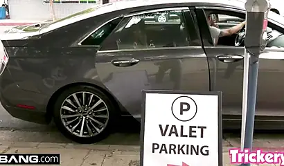 Thick ebony babe with a big fat butt bends over and takes a dick inside of her