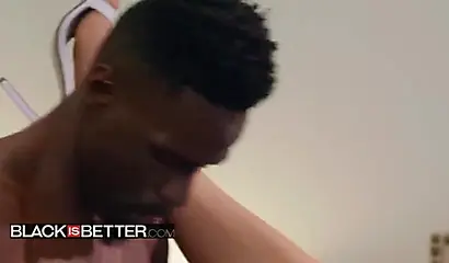 White slut gets fucked by a black dude in an interracial fuck fest of a hot video