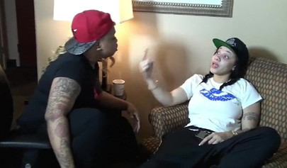 BBW threesome with three babes, two of which are black and some strapon action too