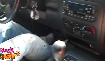 Ebony babe goes bowling and is seduced by a white dude to show and flash her tits