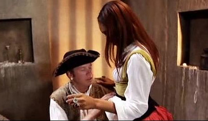 Young black maid gets fucked hard in all of her tight holes by a ship captain