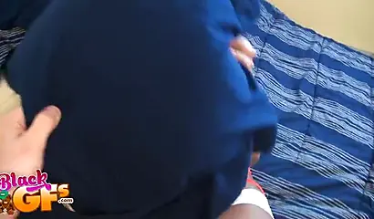 Sensual black girlfriend with a big round ass loves giving blowjobs and riding