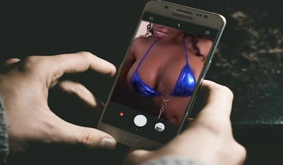 Lusty black chick slobbers on a fat cock before taking it deep in her tight ass